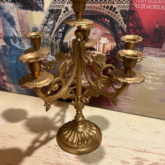 Vintage Victorian candelabra HEAVY - Picture 9 of 13